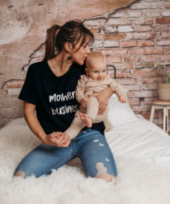 T-shirt d'allaitement MOTHER'S BUSINESS bleu nuit